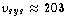 $v_{sys}\approx203$