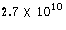 $2.7 \times 10^{10}$